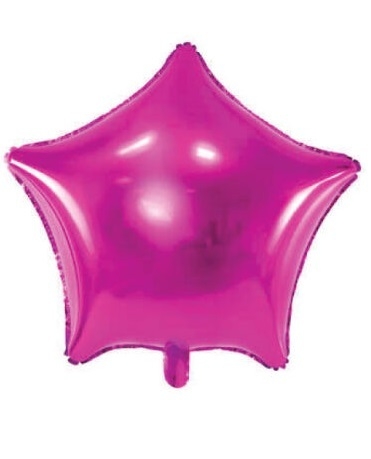 Folyo Balon Yıldız 60 Cm (24 inç) Fuşya