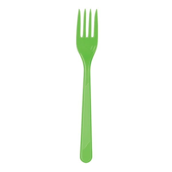 Plastik Çatal Yeşil / 25 Parça