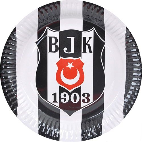 Lisanslı Beşiktaş Karton Tabak 23 Cm 8 Parça