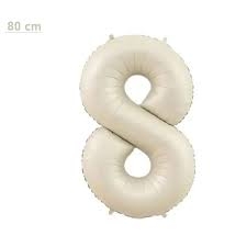8 RAKAM FOLYO BALON KREM 75 CM