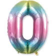 0 RAKAM FOLYO BALON RENKLİ 75 CM