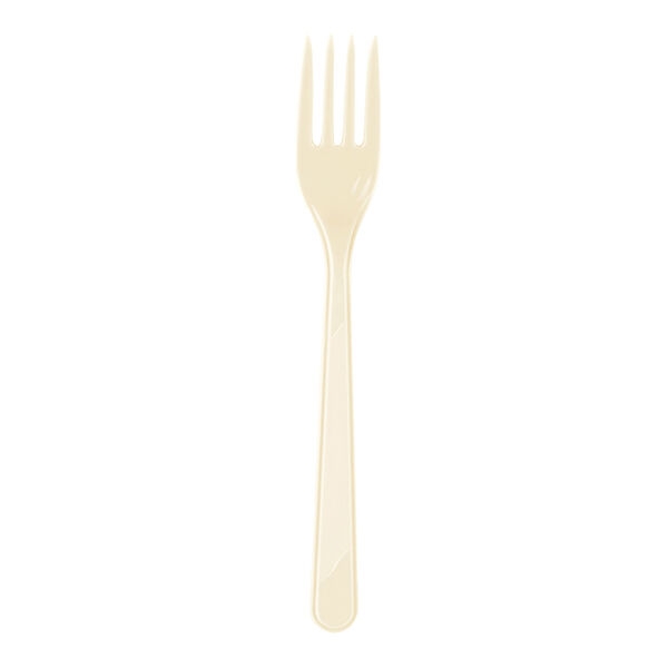 Plastik Çatal Krem / 25 Parça