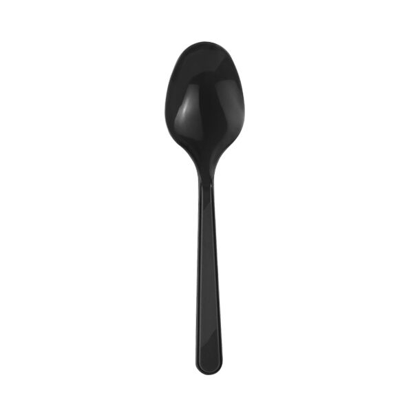 Plastik Kaşık Siyah / 25 Parça