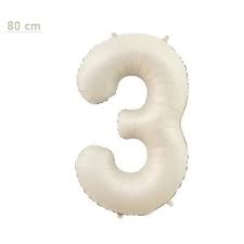 3 RAKAM FOLYO BALON KREM 75 CM