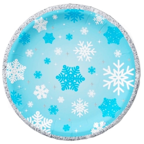 Karton Tabak Kar Teması 23 Cm 8 Parça