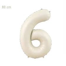  6 RAKAM FOLYO BALON KREM 75 CM