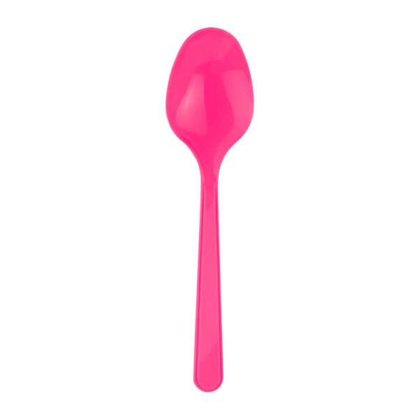 Plastik Kaşık Fuşya / 25 Parça